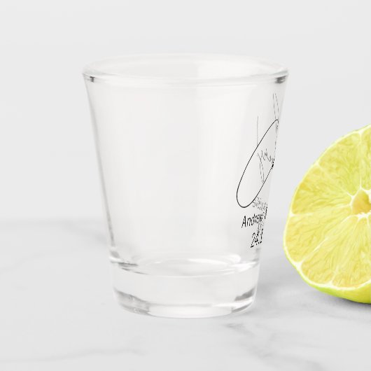 Aangepaste bruiloft geschoten glas proost (Links)