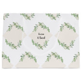 Aangepaste bruiloft grote geschenk tas groot cadeauzakje (Voorkant)