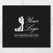 Aangepaste bruiloft idee gepersonaliseerde foto on sparkling wijnetiket (Enkel label)