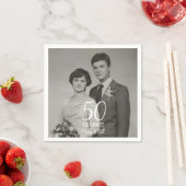 Aangepaste bruiloft jubileum foto Modern Servet (Insitu)