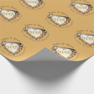 Aangepaste bruiloft Jubileum hart medaillon Cadeaupapier