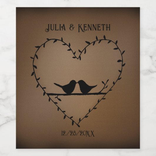 Aangepaste bruiloft Jubileum paar herdenking Wijn Etiket (Enkel label)