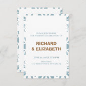 Aangepaste bruiloft kaart (Voorkant / Achterkant)