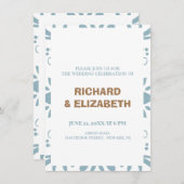 Aangepaste bruiloft kaart (Voorkant / Achterkant)