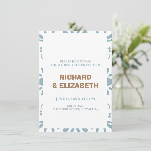 Aangepaste bruiloft kaart (Staand voorkant)