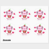 Aangepaste bruiloft / Koppels Kawaii Sticker (Vel)