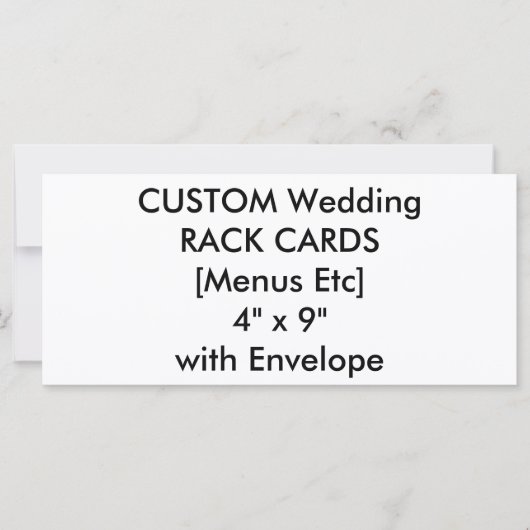 Aangepaste bruiloft Menu & Programma Kaarten 4 "x  (Voorkant)