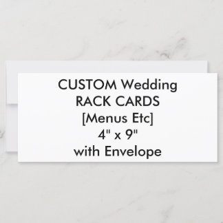 Aangepaste bruiloft Menu & Programma Kaarten 4 "x 