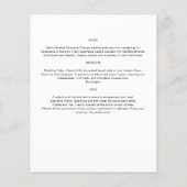 AANGEPASTE BRUILOFT MENU SJABLOON - KLEUR/AFBEELDI (Achterkant)