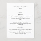 AANGEPASTE BRUILOFT MENU SJABLOON - KLEUR/AFBEELDI (Voorkant)