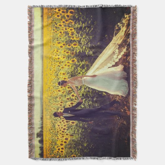 Aangepaste bruiloft met foto-drietand deken (Voorkant Verticaal)