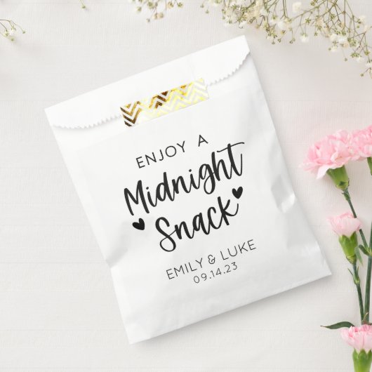 Aangepaste bruiloft Midnight Snack Bedankzakje (Gezegeld)