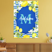 Aangepaste bruiloft Monogram canvas afdrukken (Insitu (Woonkamer))