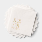 Aangepaste bruiloft Monogram | initialen, namen en Folie Servetten (Insitu (Gestapeld))