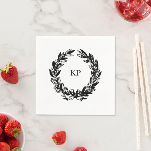 Aangepaste bruiloft monogram naam servet (Insitu)