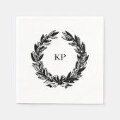 Aangepaste bruiloft monogram naam servet (Voorkant)