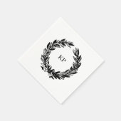 Aangepaste bruiloft monogram naam servet (Hoek)