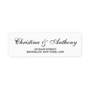 Aangepaste bruiloft Monogram retour adres labels