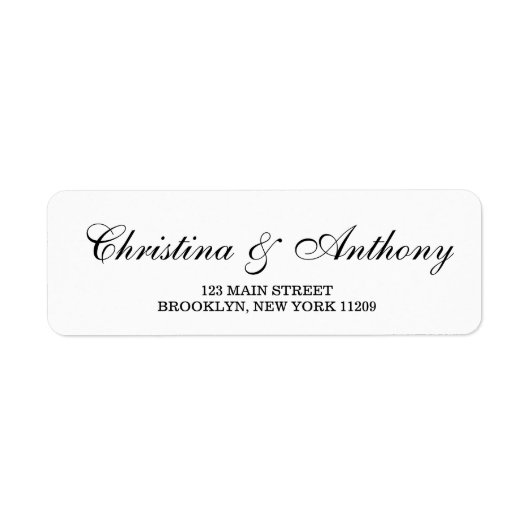 Aangepaste bruiloft Monogram retour adres labels (Voorkant)