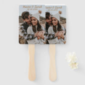 Aangepaste bruiloft of Verloving Hand Fan Handwaaier (Voorkant en achterkant)