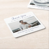 Aangepaste bruiloft Onderzetter gunst met foto (Schuin)