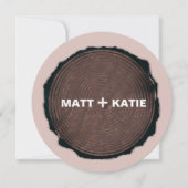 Aangepaste bruiloft Opslaan Datum - Ronde van hout Save The Date (Voorkant)