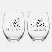 Aangepaste bruiloft paar Stemless wijnglas Wijnglas Zonder Voet