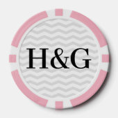 Aangepaste bruiloft partij poker chips voor 1 grat (Voorkant)
