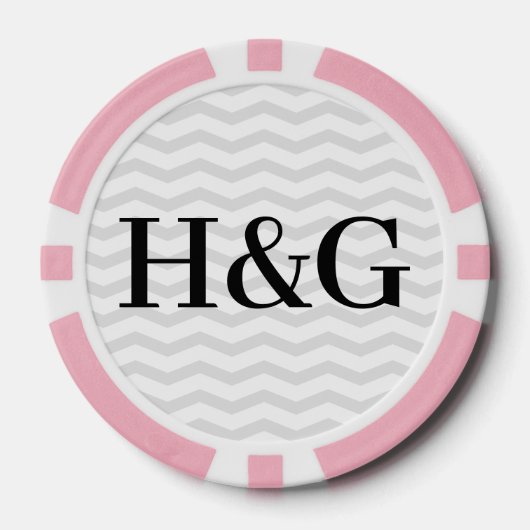 Aangepaste bruiloft partij poker chips voor 1 grat (Voorkant)