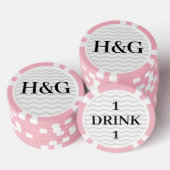 Aangepaste bruiloft partij poker chips voor 1 grat (Opstapeling)