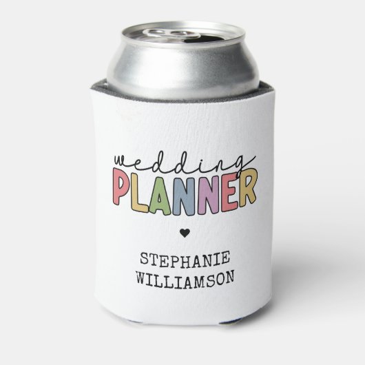 Aangepaste bruiloft planner blikjeskoeler (Blikje Achterkant)