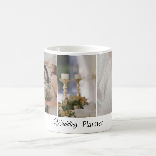 Aangepaste bruiloft planner foto Mok (Center)