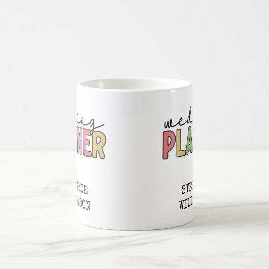 Aangepaste bruiloft planner koffiemok (Center)