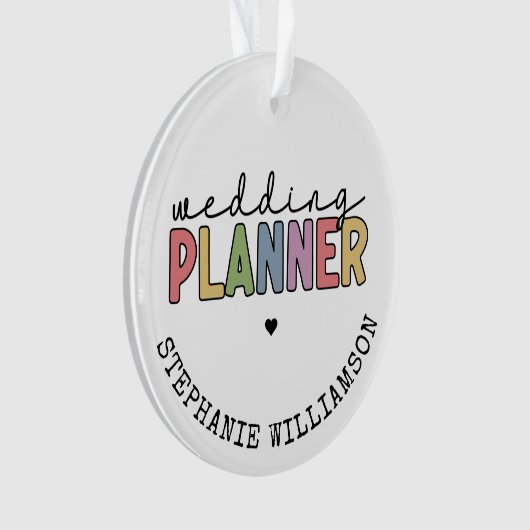 Aangepaste bruiloft planner ornament (voorkant)