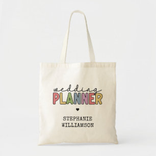 Aangepaste bruiloft planner tote bag
