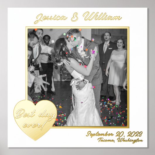 Aangepaste bruiloft Prints voor beste dag ooit Fol (Voorkant)