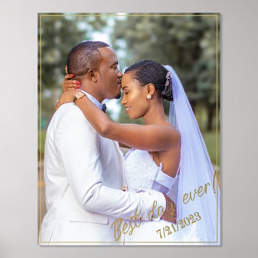 Aangepaste bruiloft Prints voor beste dag ooit Fol (Voorkant)