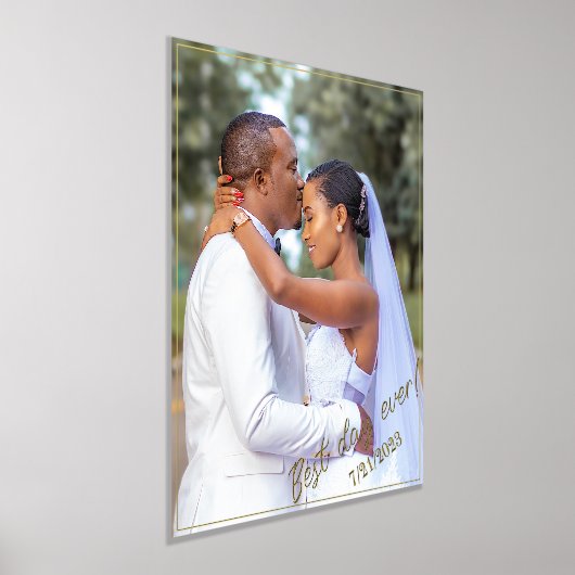 Aangepaste bruiloft Prints voor beste dag ooit Fol (Laagn)