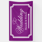 Aangepaste bruiloft receptie richting banner borde (Verticaal)