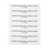 Aangepaste bruiloft retour adreslabels 1 "x 7.25" (Vel)