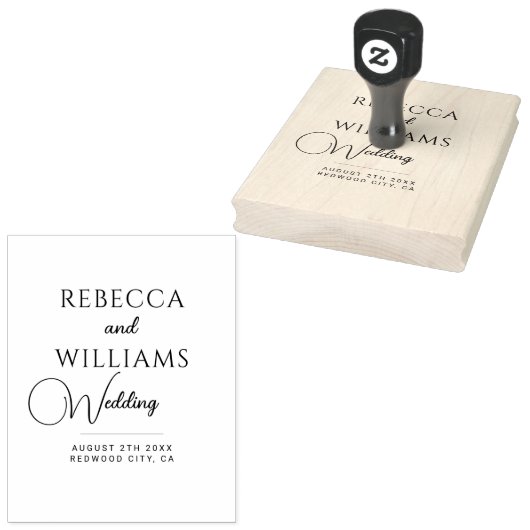 Aangepaste bruiloft 	rubberstempel (Gestempeld)