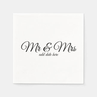 Aangepaste bruiloft servetten met data