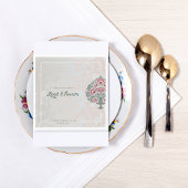 Aangepaste bruiloft servetten - Mughal Floral Moti