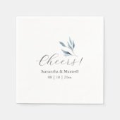 Aangepaste bruiloft servetten stoffige blauwe bota (Voorkant)