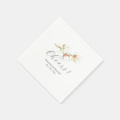 Aangepaste bruiloft servetten wit magnolia bloemen (Hoek)