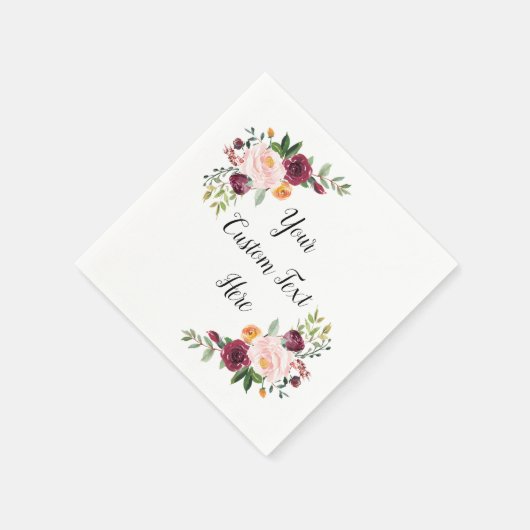 Aangepaste bruiloft serviettes gepersonaliseerde o servet (Hoek)