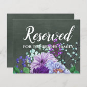 Aangepaste bruiloft Signs Chalkboard Paarse Mint F (Voorkant / Achterkant)