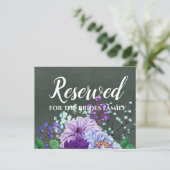 Aangepaste bruiloft Signs Chalkboard Paarse Mint F (Staand voorkant)