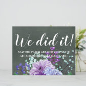 Aangepaste bruiloft Signs Chalkboard Paarse Mint F (Staand voorkant)