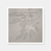 Aangepaste bruiloft Sjabloon Zachte schaduwrijke b Servet (Voorkant)